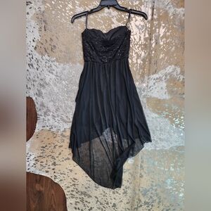Elegant Black Evening Dress Strapless